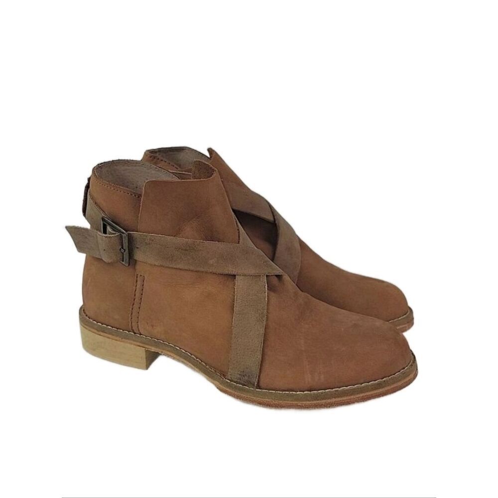 Free People‎ Las Palmas Distressed Leather Women's Ankle Boots